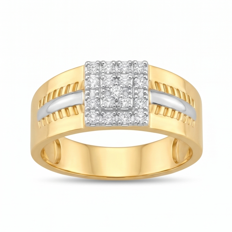 Pave Diamond Signet Ring
