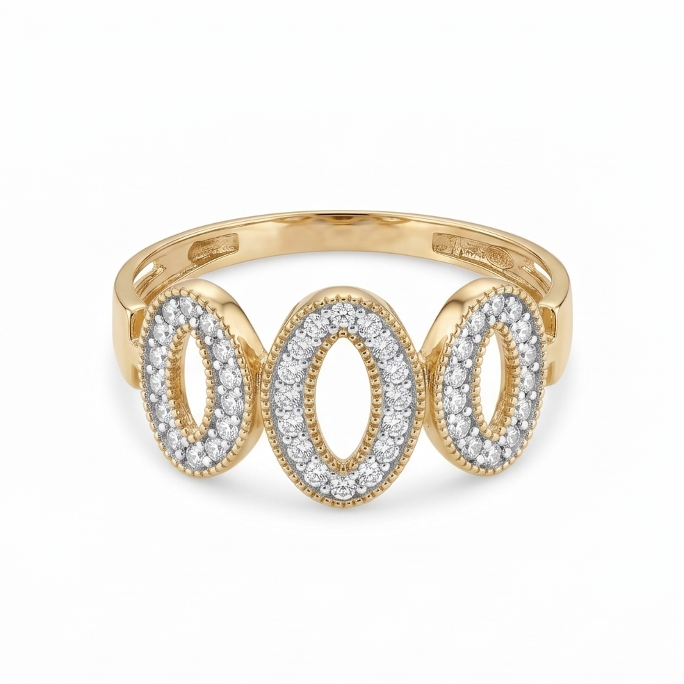 Triple Oval Diamond Ring