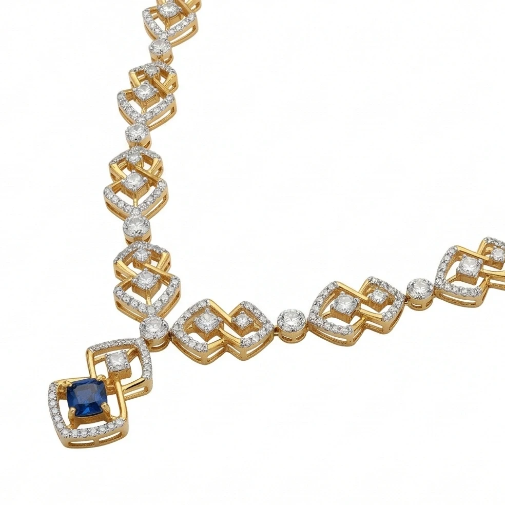 The Regal Azure Diamond Necklace