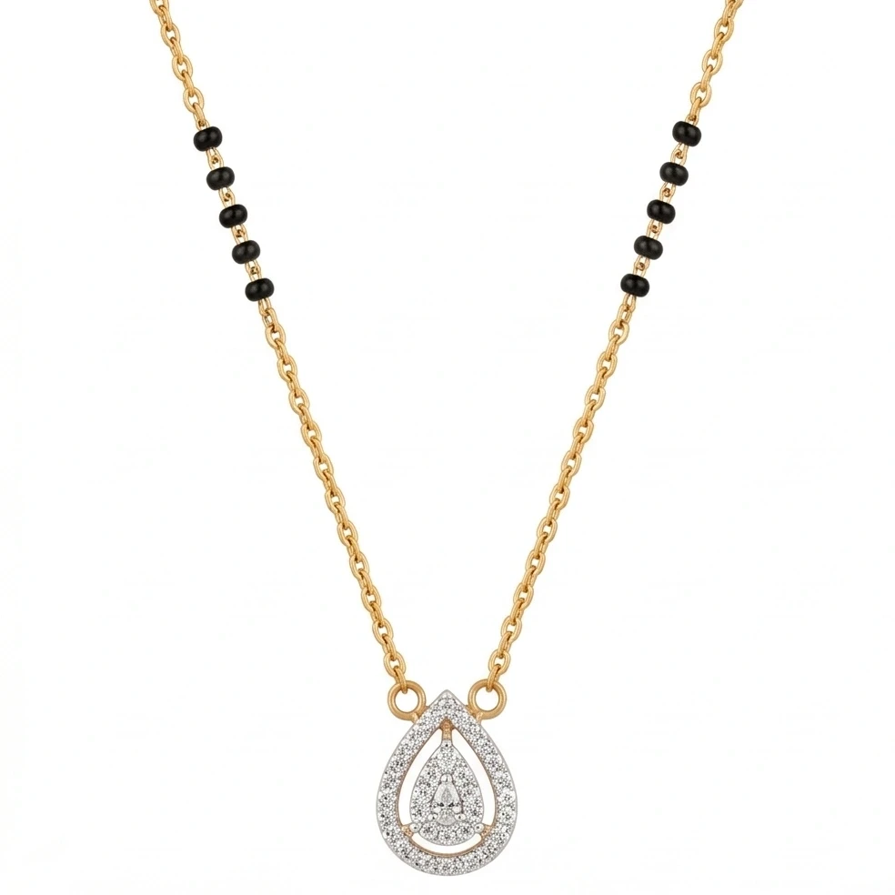 Diamond Halo Mangalsutra