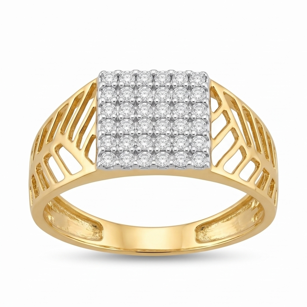 The Architect Square Diamond Men's Ring