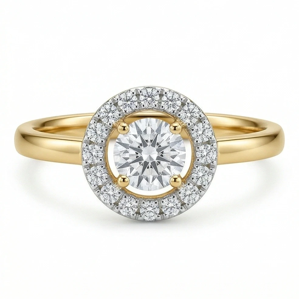 The Celestial Halo Diamond Ring