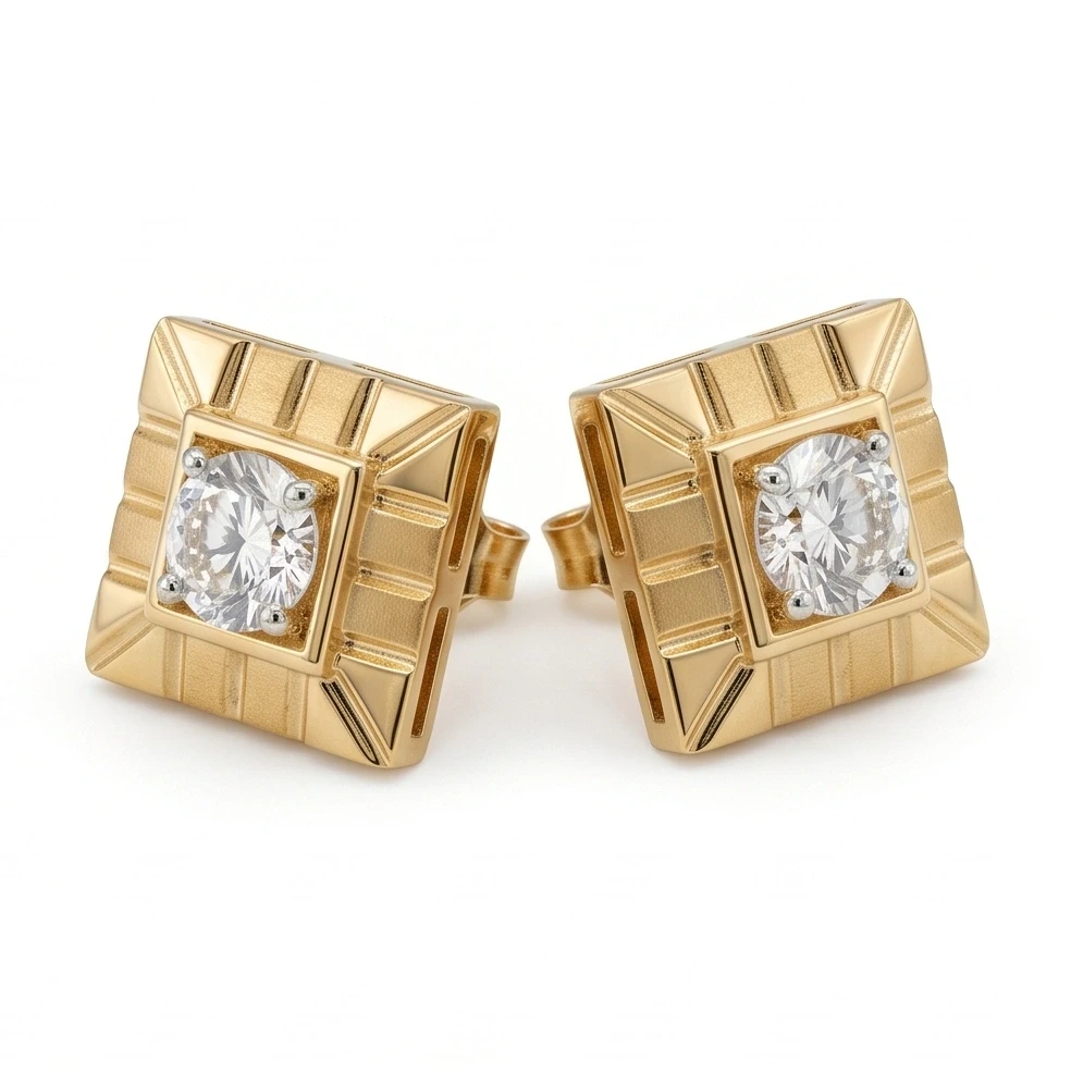 Geometric Diamond Studs