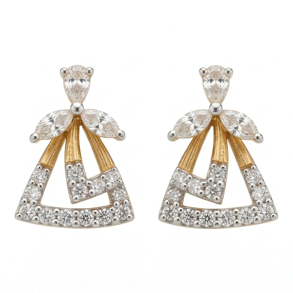 Geometric Diamond Earrings